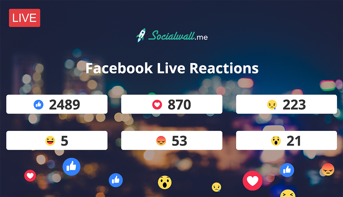 Capture and stream in real-time Facebook Live reactions